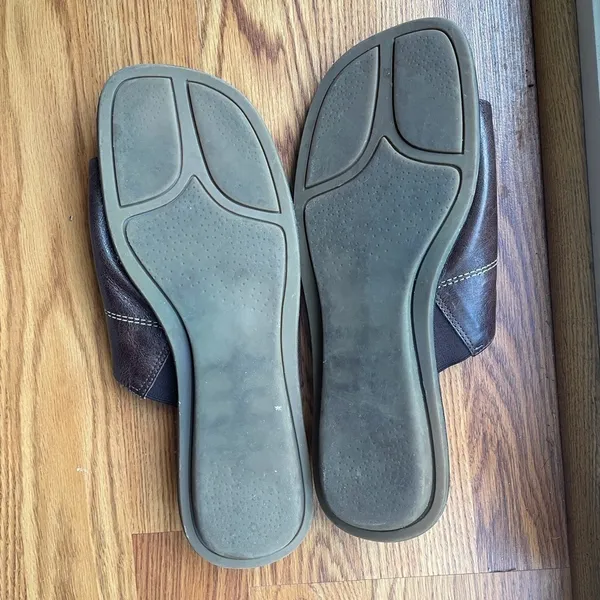 Parade leather Slip on Slippers Brown Size 10 - Image 4