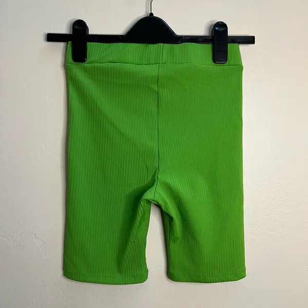 Mango Ribbed Bike Shorts in‎ Bright Green - Image 3
