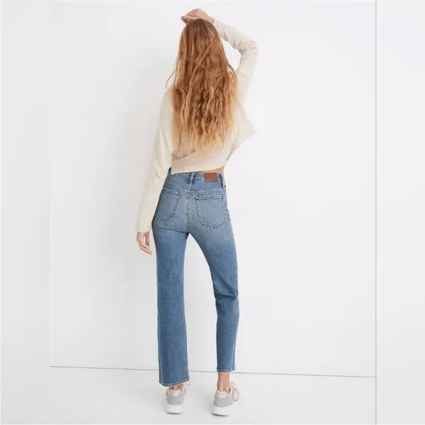 Madewell‎ Slim Demi-Boot Jeans in Enright Wash Cotton / Hemp Blend Size 23 - Image 2