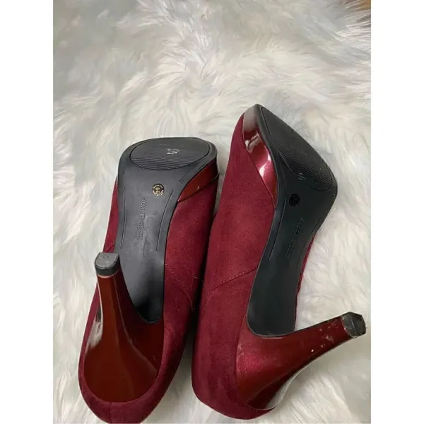 Liz Clairborne wine red color heels size 9.5 - Image 6