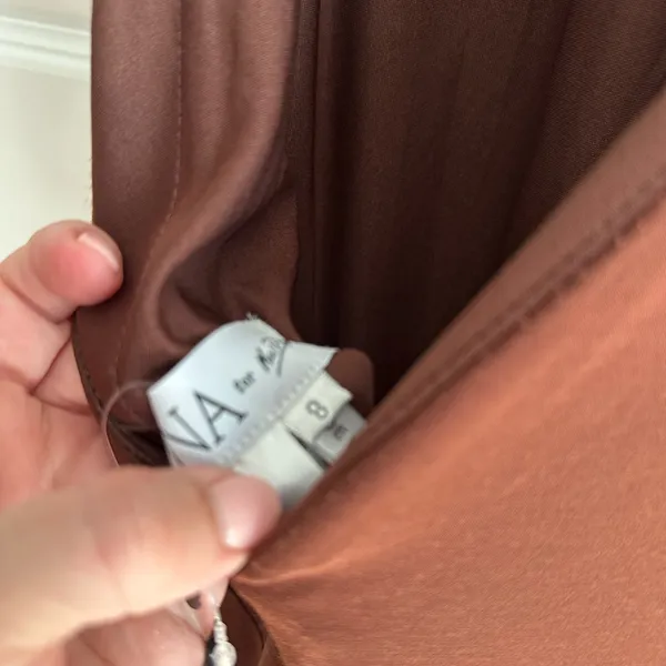 Mac Duggal‎ Halter Jersey Gown Chocolate Brown - Image 10