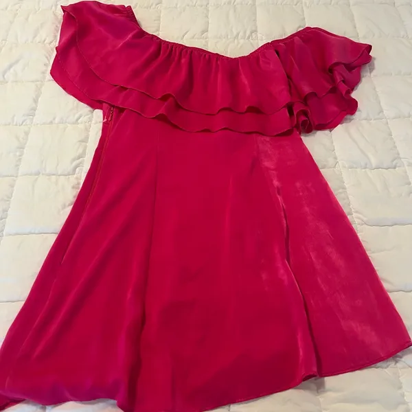 Show Me Your MuMu Women's size Small Brooke Mini Dress Hot pink‎ One Shoulder - Image 4