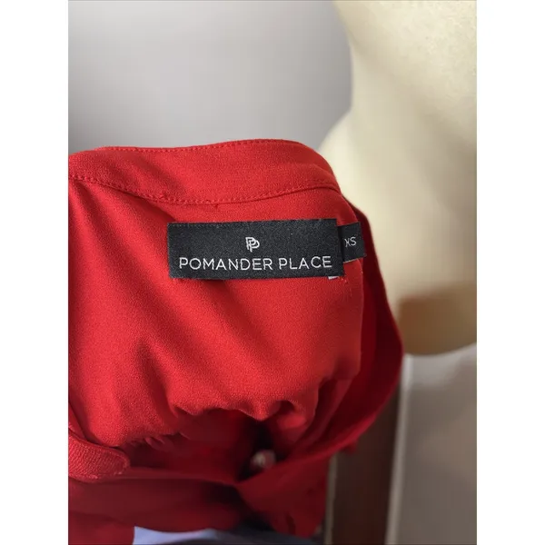 Tuckernuck POMANDER PLACE Red Crepe Kenzo Dress XS - Image 9