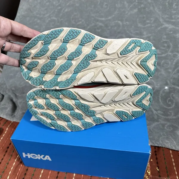 Hoka One One Women's 9.5 Clifton 8 Athletic Running Shoe Sneaker Blue Cushion - Image 8