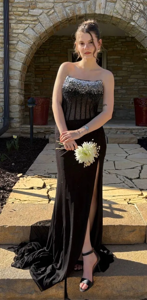 Ashley Lauren Black Prom Dress 11904 - Image 4