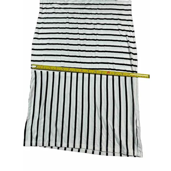Lularoe Julia‎ White Black Striped Short Sleeve Dress Women's Size Large Mixed - Image 7