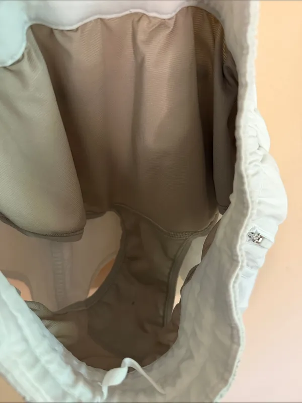 lululemon athletica Off-White Smocked Waist Running Shorts - Image 4