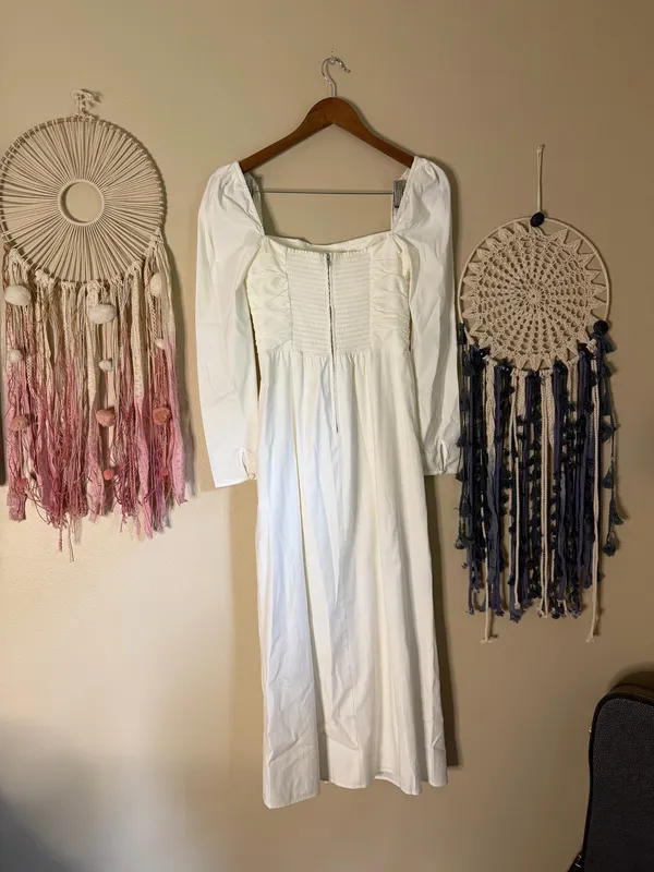 Reformation Isaac Midi Dress White Size 4 - Image 5