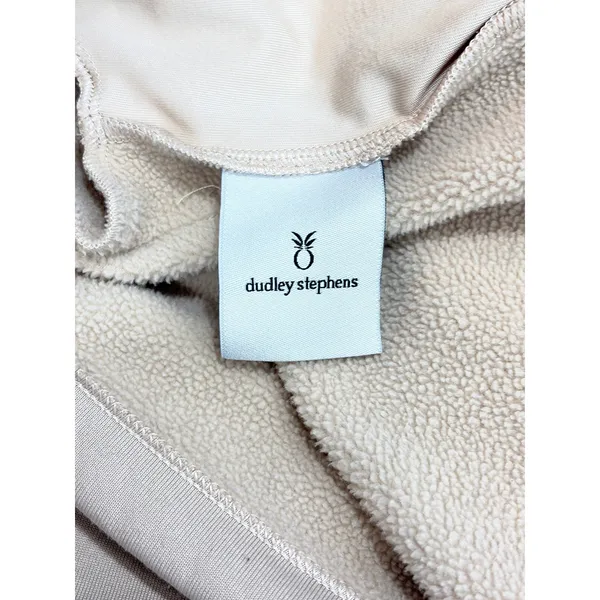 Dudley Stephens Clover Turtleneck French Terry Sweatshirt Beige Size L - Image 6