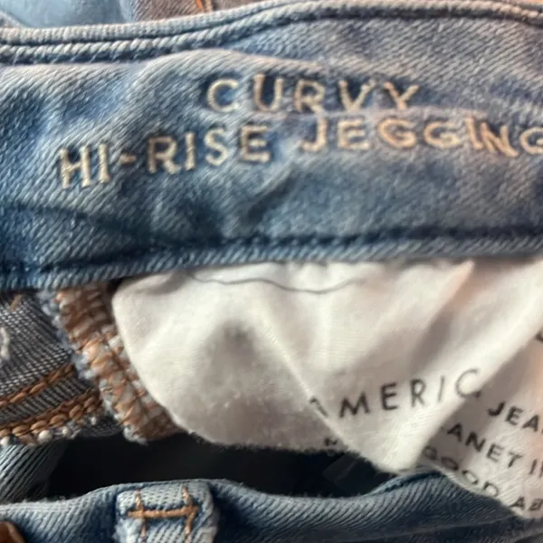 American Eagle outfitters distressed curvy hi-rise jegging size 4 short . - Image 9