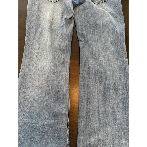 American Eagle Outfitters Boyfriend Jeans Blue Denim Stretch Distressed Women's - Image 14