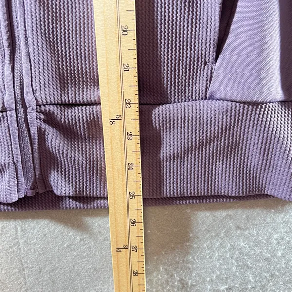 857 | Adidas Golf Full Zip‎ Textured Performance Track Jacket Purple Womens M - Image 5