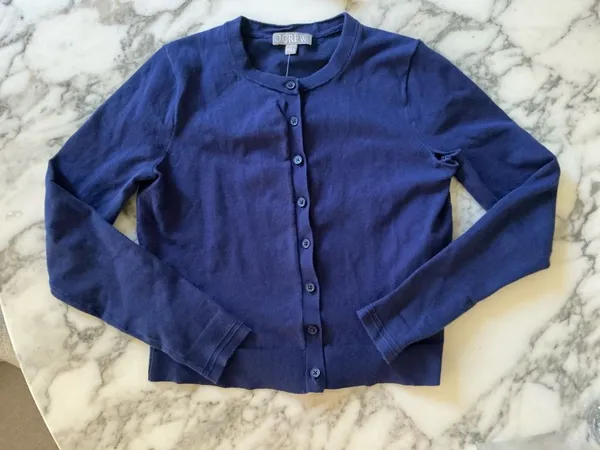 EUC J.Crew Jackie cardigan premium cotton blend XS HOLES UNDER & ON ARMS - Image 4