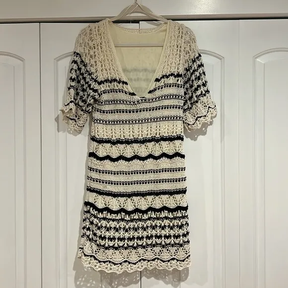 NWT Zara new with tags knit sweater dress striped‎ romantic cottage core women’s - Image 3