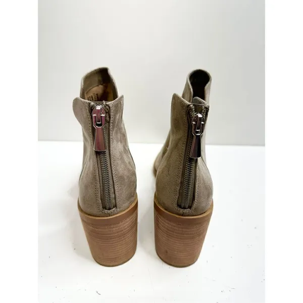 BP Boots Womens 10 Brynne Gray Block‎ Heel Cut Out Zip Western Booties - Image 6