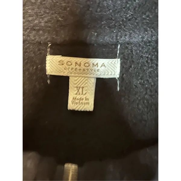 Sonoma Womens Fleece Jacket Sz XL Black Fleece Zip Front Casual Activewear (3254 - Image 3