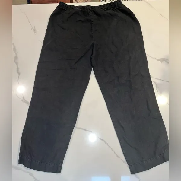 Hot Cotton 100% Linen Black Flood Pants size M - Image 6