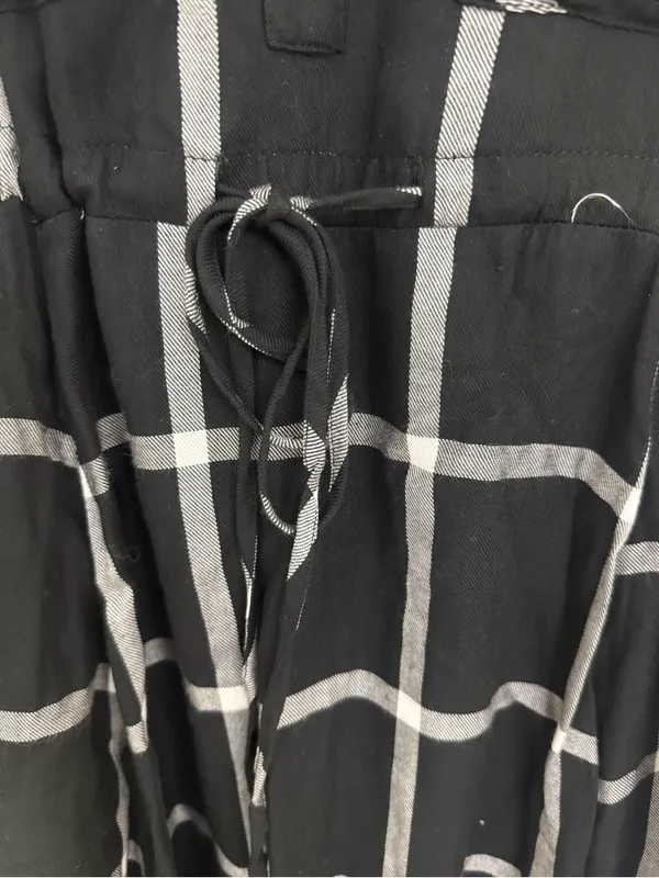 Altar'd State Black and White Windowpane Midi Shirt Dress Size Small - Image 3