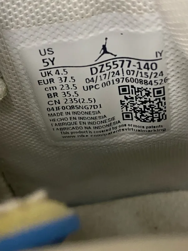 Nike Men's Jordan MVP Shoes White Blue Boys Sneakers Shoes Size 5Y - Image 8