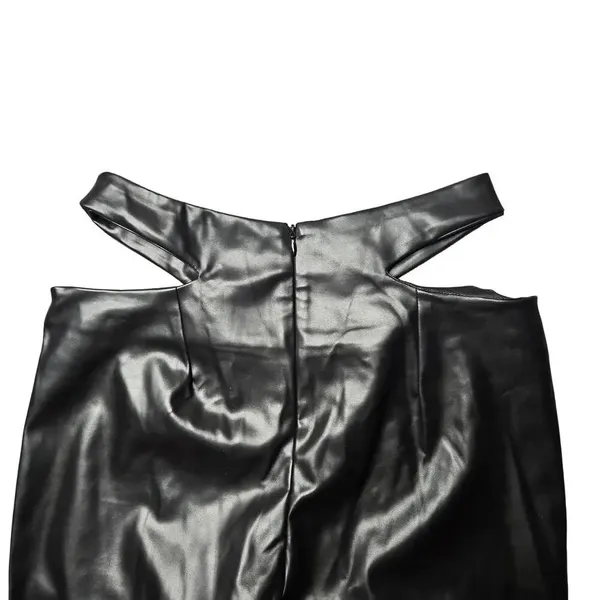 Superdown Black Faux Leather‎ Sia Cutout Pants - Image 6