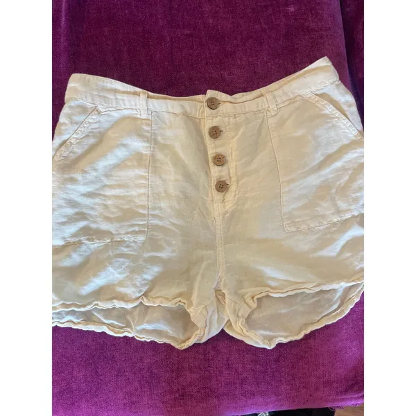 RIP CURL Walk Shorts Lightweight Linen Breezy Button XL VACATION TRAVEL BEACH - Image 3