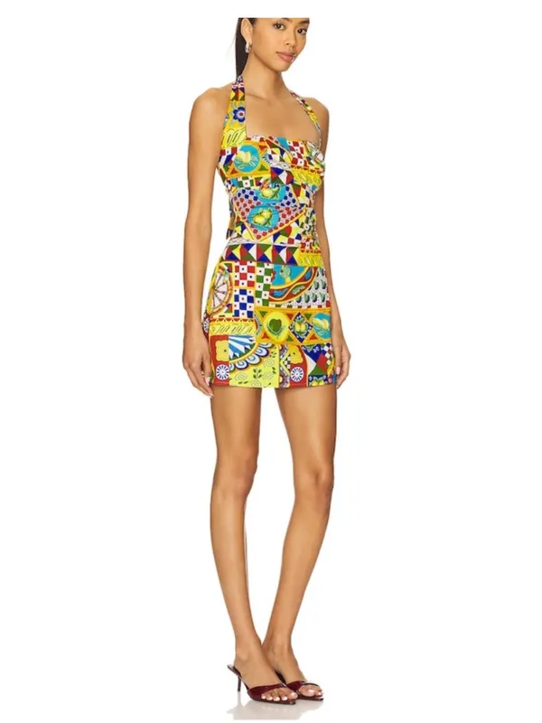 $145 NWOT Revolve X Seven Wonders AERA MINI DRESS - PHAEDRA PRINT L - Image 6