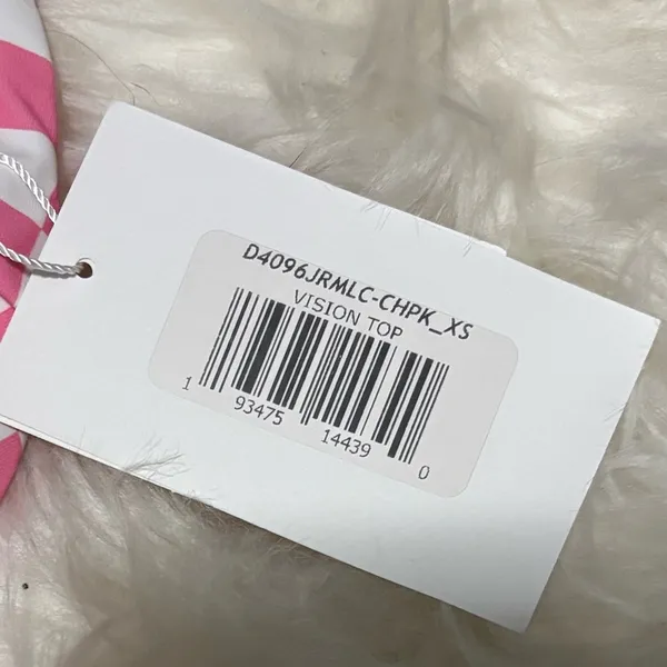 Dippin Daisy’s Pink Gingham Bikini Top with Cap Sleeves - Image 5
