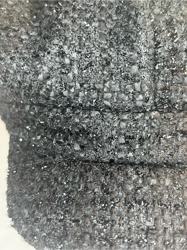Vintage Y2K Textured Black Tweed Newsboy Cap Cabbie Hat - Image 4