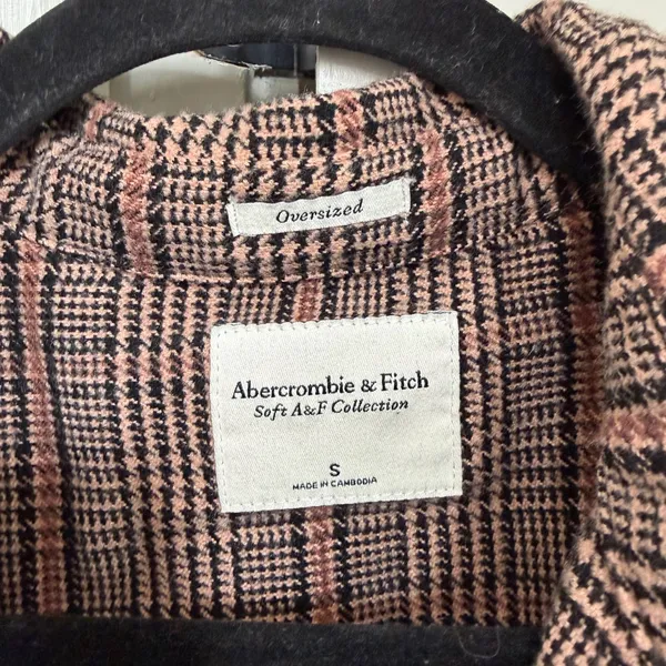 Abercrombie & Fitch Oversized Flannel Shirt Jacket - Image 4
