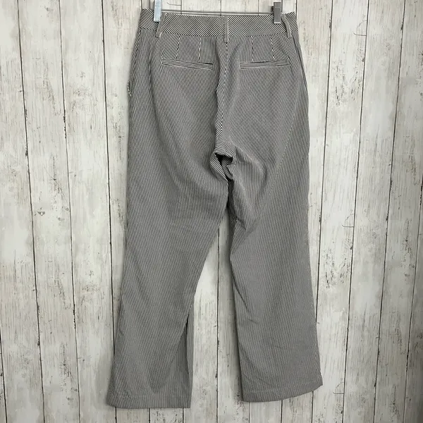 L.L. Bean Favorite Fit Curvy Striped Cotton Straight Leg Pants Hemmed 6T - Image 2