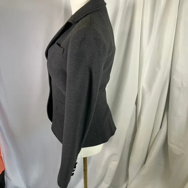 Cremieux Gray Wool Blend Blazer Jacket Women's 0 Business Career Tailored Fitted - Image 6