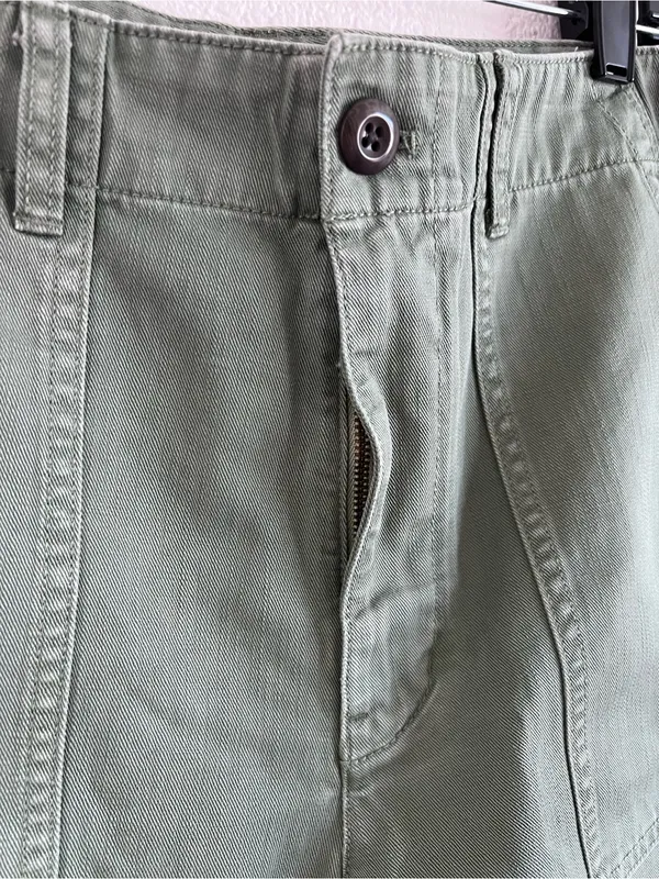 NWT Madewell Women's Relaxed Fatigue Shorts Woven Cotton Distant Grove - Image 3