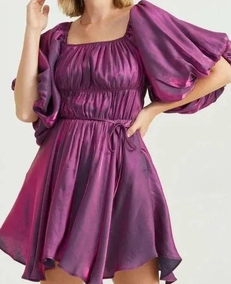 Altar’d state amabella puff sleeve mini dress. Size Medium - Image 5