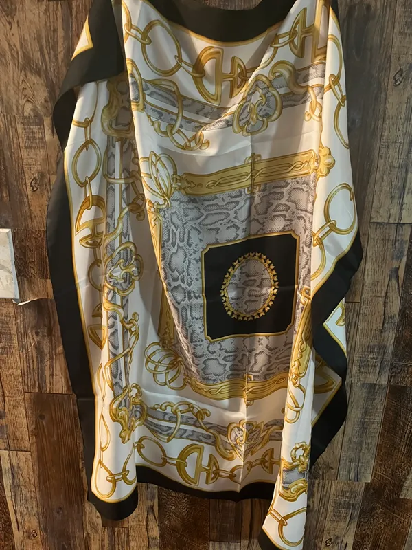 Patterned scarve with design 35 length x 35 100% polyester Multiple - Image 2