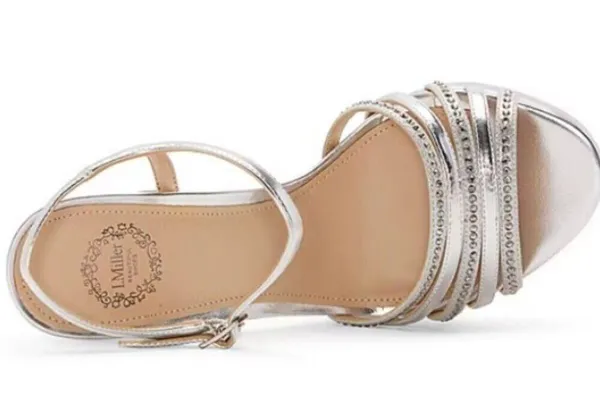 I. Miller Leather Size 9 Womens Sylas Bedazzled Heeled Sandals. New - Image 6