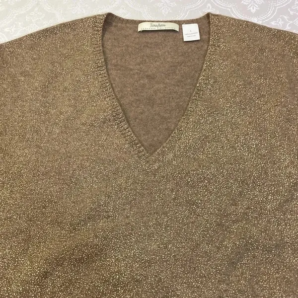 Neiman Marcus cashmere collection women blouse L - Image 8