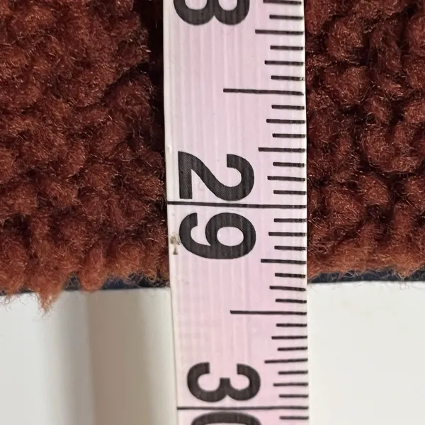 LL Bean Signature Jacket Womens Large Orange‎ Sherpa Fleece Cowl Neck Pullover - Image 9