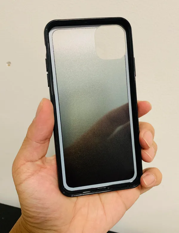 iPhone 11 Pro Max Cute New Gradient Color Bumper Shockproof Case Black - Image 5