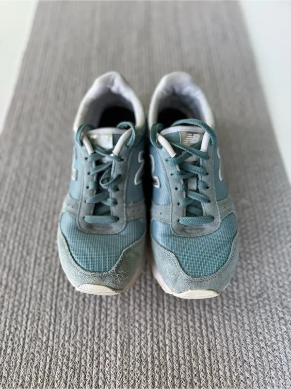 New Balance 311 Light Blue Silver Suede Leather Size 8.5 - Image 8