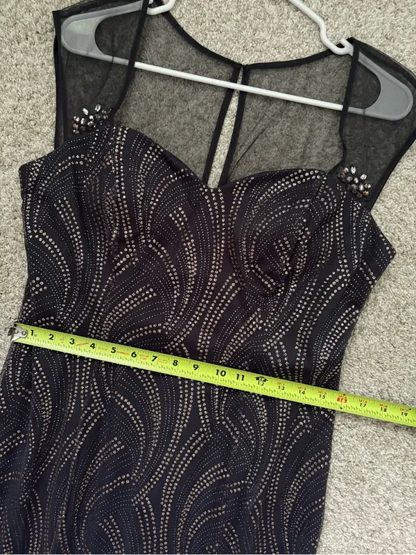 SLNY Y2K Glitter sparkling Maxi Dress Sz 12 Prom Party evening stretch Mermaid - Image 4