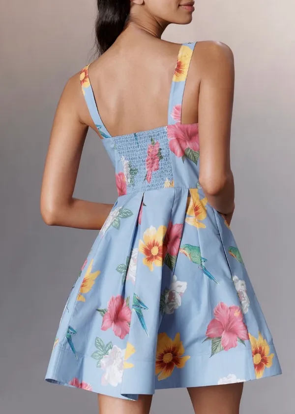 Anthropologie Maeve Scoop-Neck Printed Mini Dress, Size XXS - Image 3