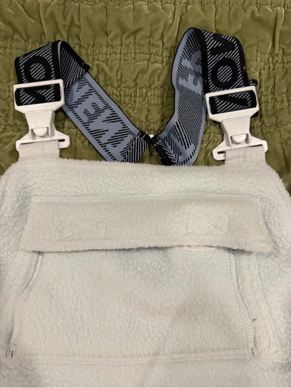 Free People FP Movement Fleece Ski Bib Overalls Light Blue Après Ski XS - Image 9