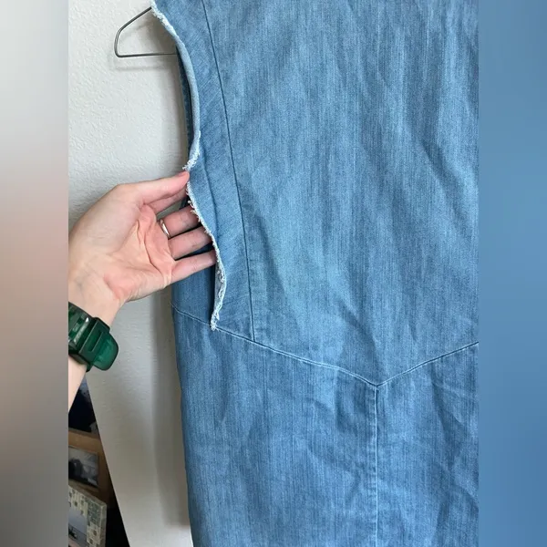 7 For All Mankind western Denim Short Sleeve Top - Image 7
