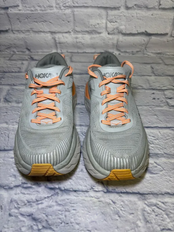 Hoka One One Bondi 7 Womens 9 D WIDE Running Shoes Harbor Mist Running Athletic - Image 3