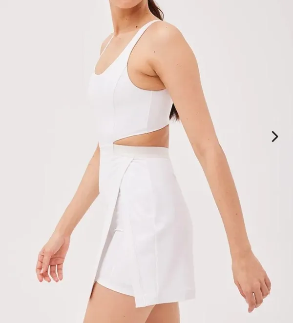 Outdoor Voices $108 white cutout court tennis athletic dress M - Image 2