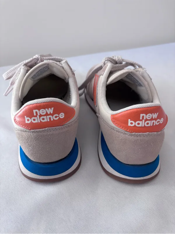New Balance 420 Sneakers Size 7 Men / 8.5 Women Grey Orange Blue UL420VC2 Suede - Image 3