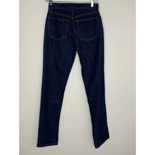 Reformation Brooke High Straight Zip Jeans Womens Size 26 Dark Wash Blue - Image 3