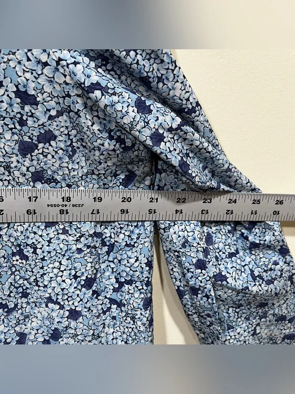 Tuckernuck Women's Hayes Blue Hydrangeas Button Front Shirt Dress Size large - Image 5