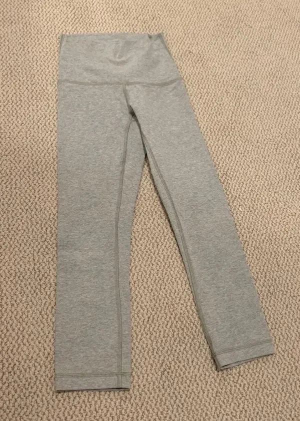 Lululemon Gray High Waisted Yoga Pants - Image 3