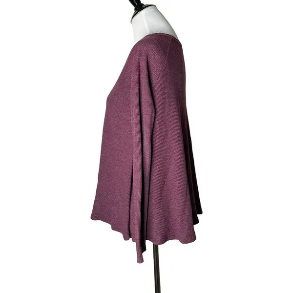 We The Free Free People Oversized Thermal Waffle Knit Top Size S Slouchy Swing - Image 4
